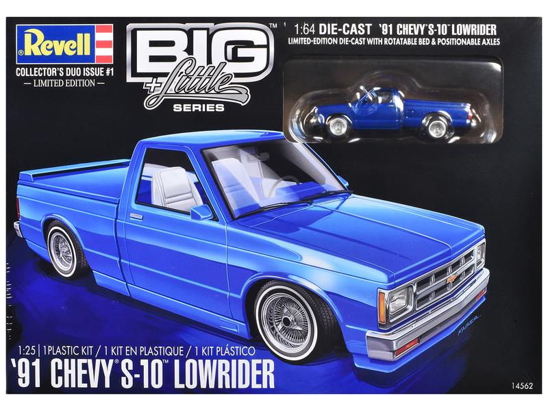 Level 4 Model Kit 1991 Chevrolet S-10 Lowrider Pickup Truck with 1/64 Diecast Version Included 1/25 Scale Model by Revell