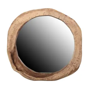 Victor Live Edge Solid Saur Wood Wall Mirror