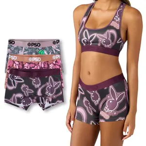 PSD Womens Playboy Boy Short Underwear - Comfortable, Breathable, Ultra-light Fabric Shaping Panties Matching Style Lightweight