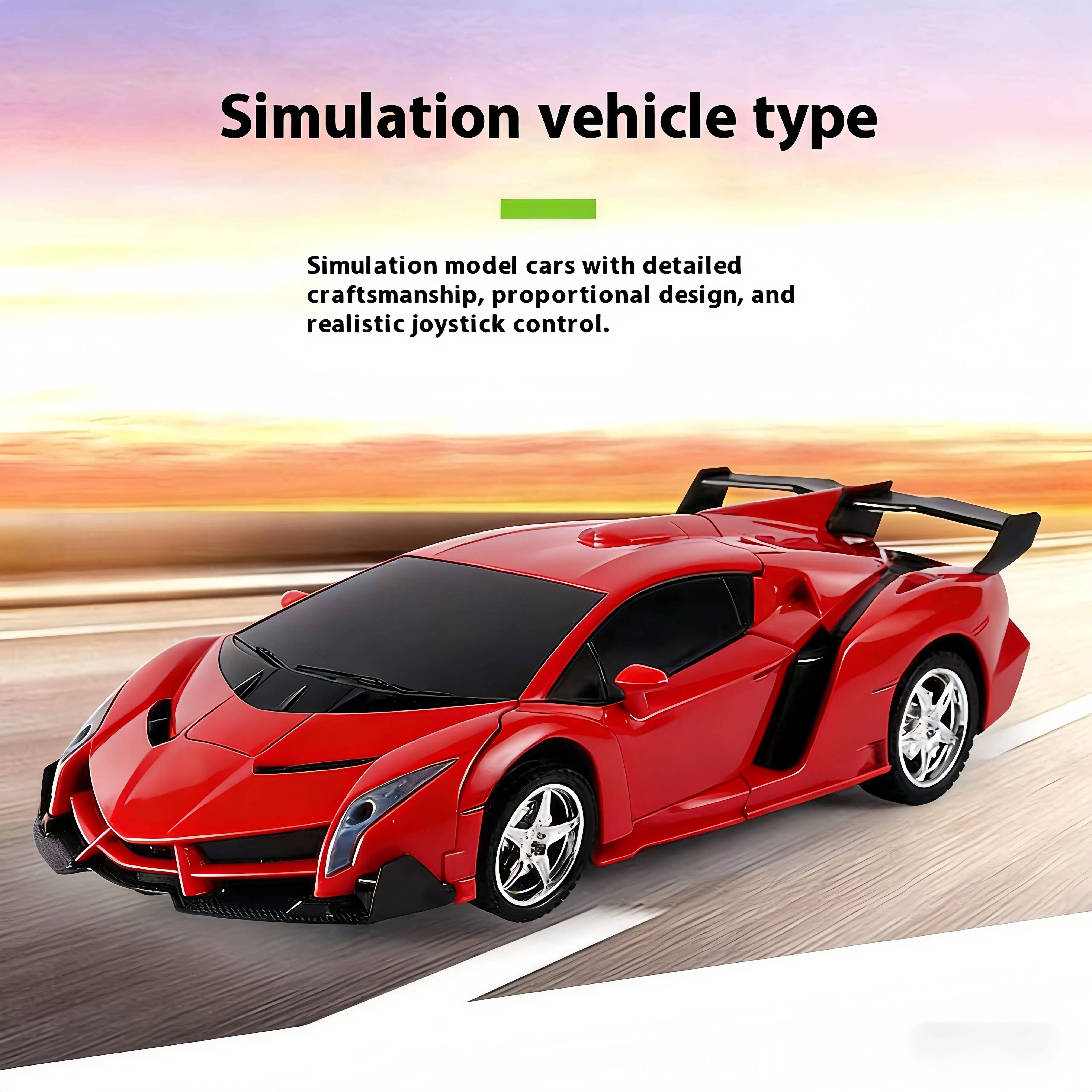 2.4GHz 360-Degree Rotating Remote Control Car – Perfect Gift for Boys and Girls Aged 4–12 (Yellow & Red) – Birthday and Children's Day Gift