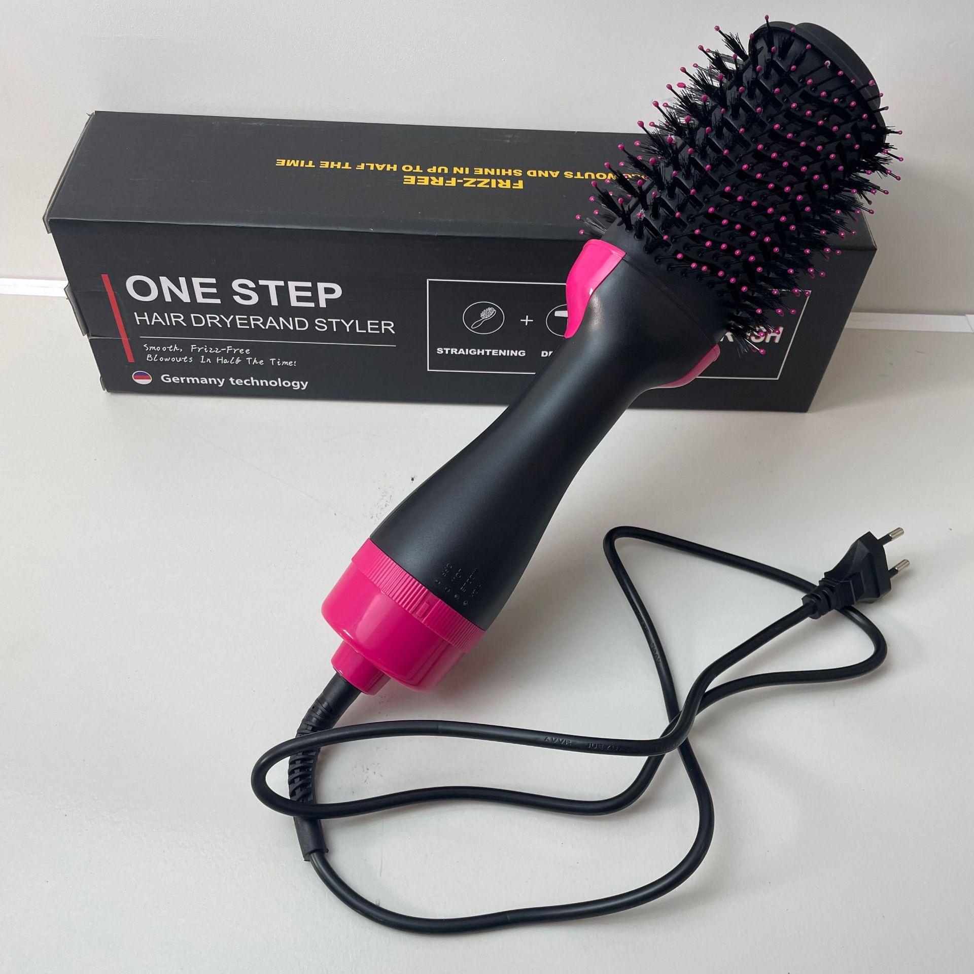 Hair Curler Hair Dryer 2 In 1 Hot Air Brush Rotating Comb Comfort