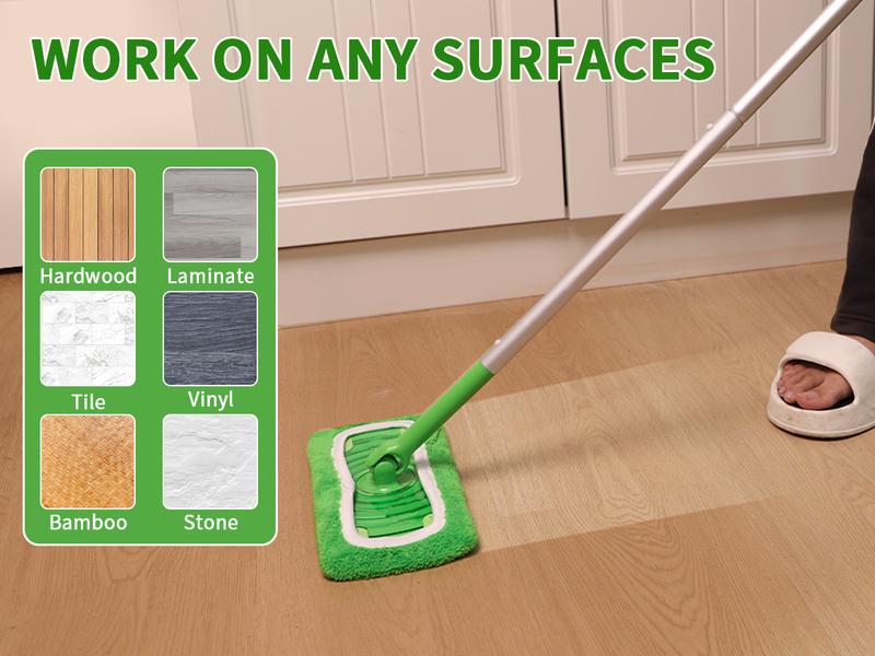 8Pcs Microfiber Mop Pads Compatible with Swiffer Sweeper Mop Wet and Dry Flat mop Cover Replacement Reusable Sweeping Mopping pad Refills for Hardwood