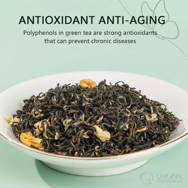 Jasmine In The Snow Jasmine Tea 75g 2.5g×48pack Fresh Green Tea And Summer Jamine Individual Package Imprinted 7 Times With Green Tea