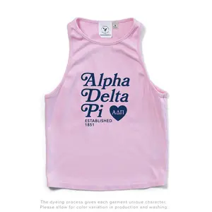 Alpha Delta Pi Bubblegum Pink Heart Matching Set Tank