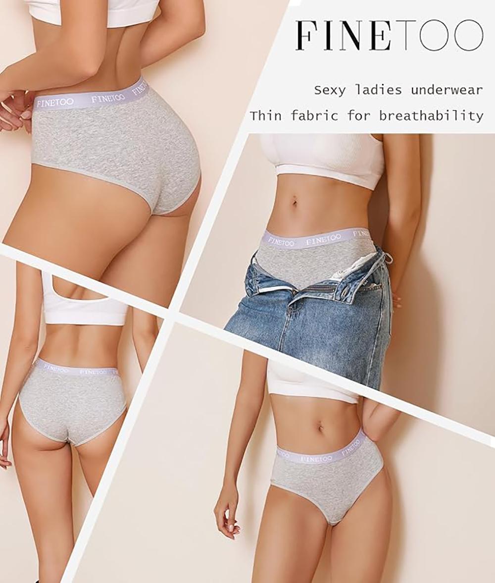 FINETOO 10PCS Cotton Hipster Panties for Women Sweet Ladies Full Coverage Stretch Bikinis Comfortable  Bridal Briefs S-XL Womenswear High Elastic SpringStatements