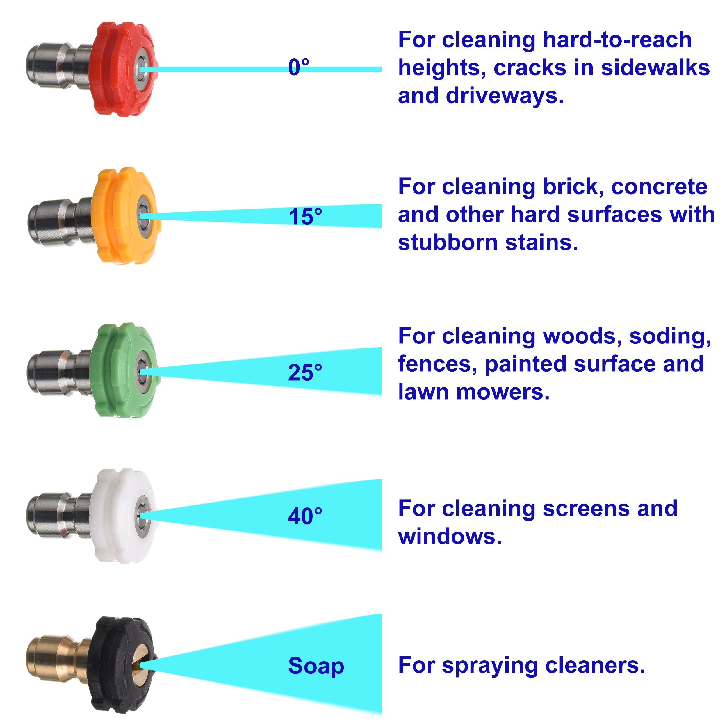 M MINGLE High Pressure Washer Gun Snow Foam Lance 4000 PSI Cannon Foam Blaster Power Washer with 1/4" Quick Connector Car Wash Foam Cannon Kit 5 Nozzle Tips 1 Liter，Christmas gifts