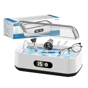Professional Ultrasonic Jewelry Cleaner 50kHz Portable Sonic Cleaning Machine for Retainers Rings & Eyeglasses,Spark Plugs
