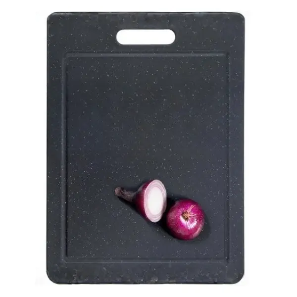 Elegant Black BPA-Free Cutting Board - Non-Slip, Durable & Juice Groove Design