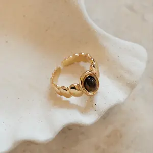 「Halo」Tiger Eye Stone Ring