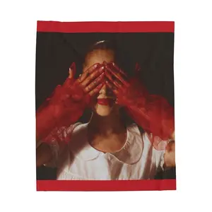 Ariana Eternal Sunshine Fleece Blanket | Cozy Red Graphic Throw for Home Decor, Unique Gift, Movie Night Comfort