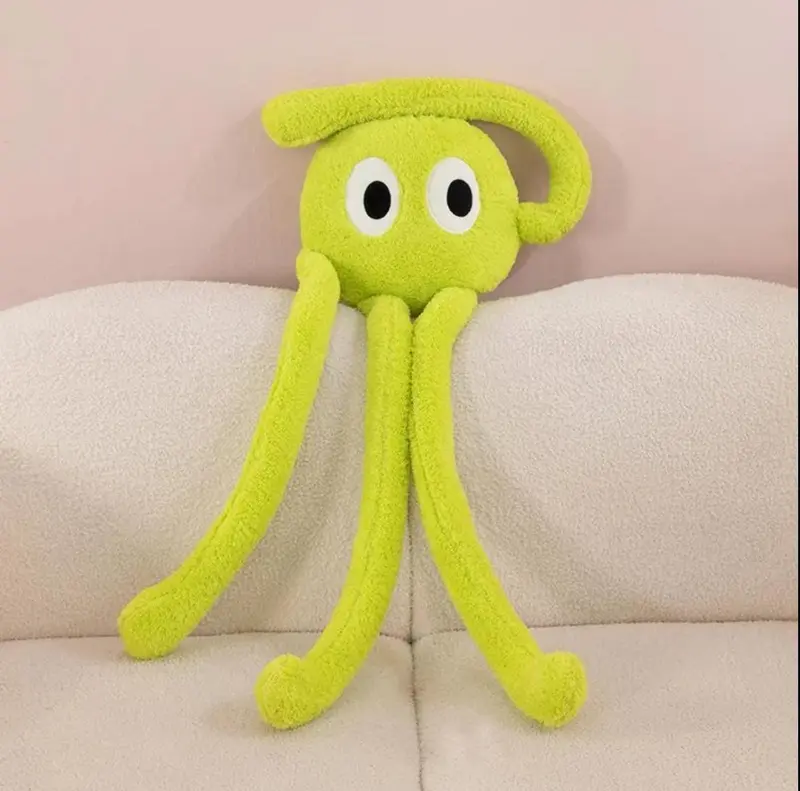 Cute Octopus Design Stuffed Animal Soft Huggable, 1 Count Long Leg Octopus Doll Pillow, Cartoon Home Decoration for Birthday & Holiday Gifts