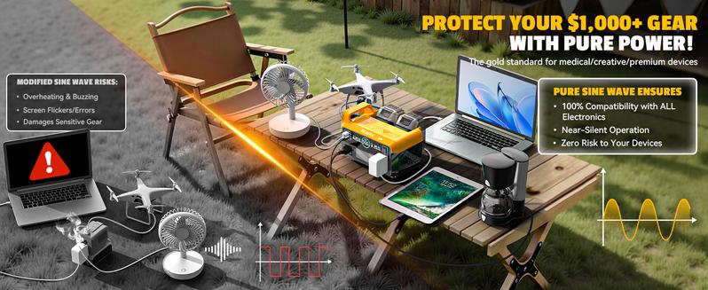 550W Power Inverter Compatible with Dewalt 20V Battery,【Battery NOT Included】, Power Station DC 18V to AC 110V Pure Sine Wave, Battery Power Adapter 2 USB-A & 1 Type-C & 2 AC Outlet, Generator Phone Charger LED Light Camping Emergency