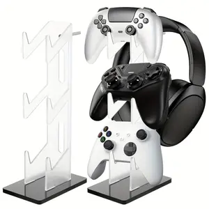 2 pcs Controller Holders Durable Solid Design with Non-Slip Pads for Gaming Desks and Console Stations