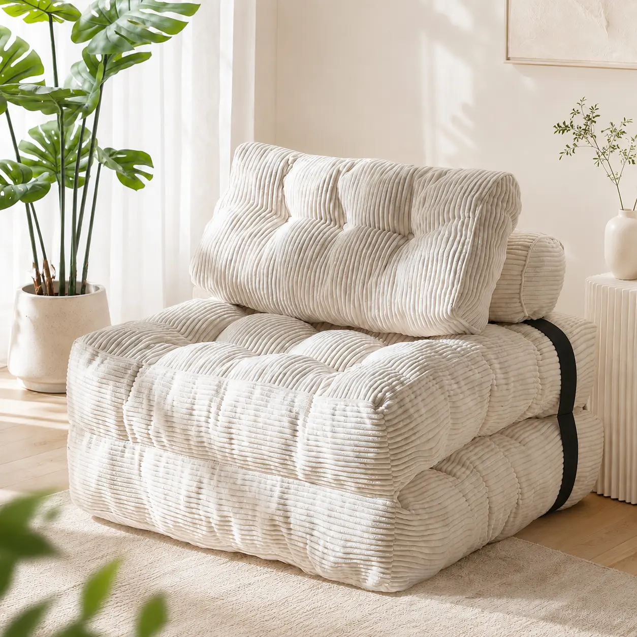 Orienflex Corduroy Folding Sofa Bed,Convertible Sleeper Chair with Pillow FoldableFloor Bed with Back Support; Single & Double SizeCushion Sofa Bed Fabric Sofa Bed, Back to School,sofa para sala,folding couch,magic furniture cozy boneless seat