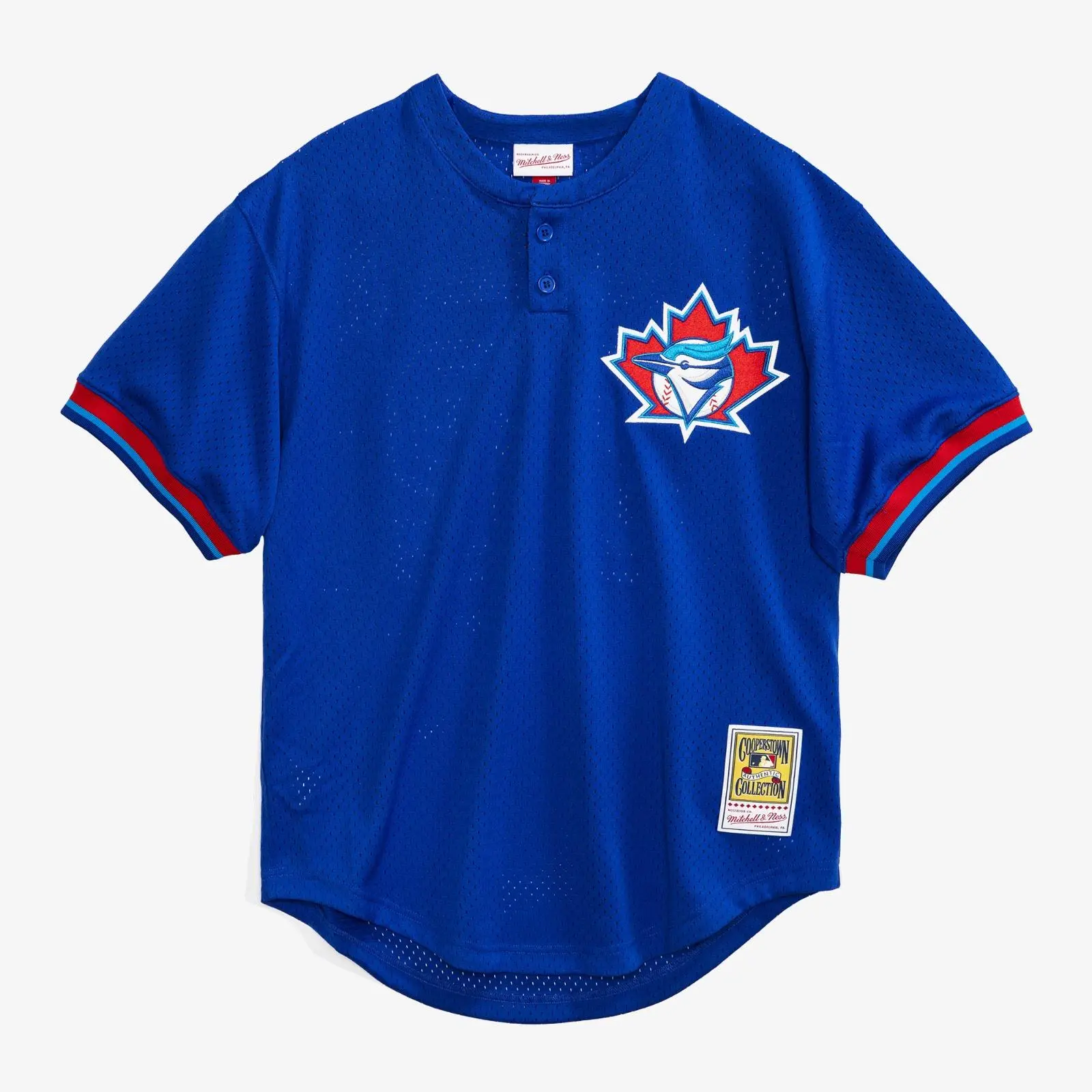 Mitchell & Ness Men's Authentic Roy Halladay Toronto Blue Jays 1999 Royal Batting Practice Jersey, Short Sleeve Tops, Regular Fit, Team Graphic, Authentic Look