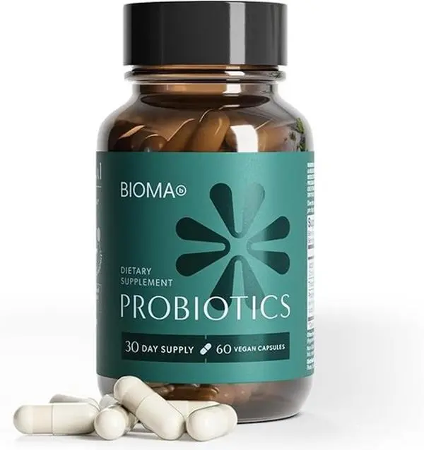 Bioma Edible Probiotics Dietary Supplement - 60 Capsules 3-in-1 Healthcare Support for Gut Support, Gut Balance Boost, Digestive Function, Body Health, Digestion Supplement, Edible Supplements