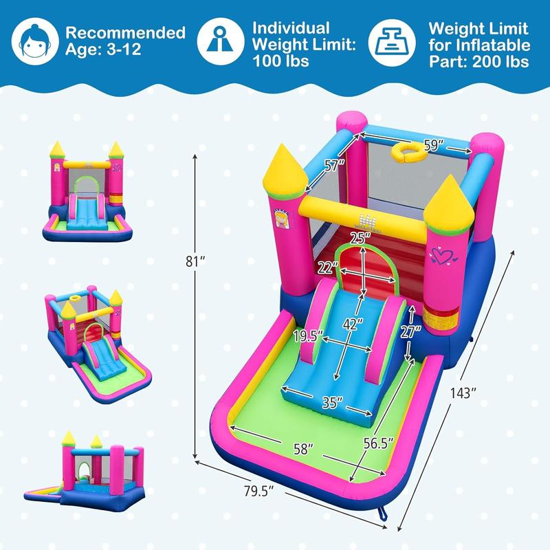 Princess-themed w/480w Blower,Ball Pit