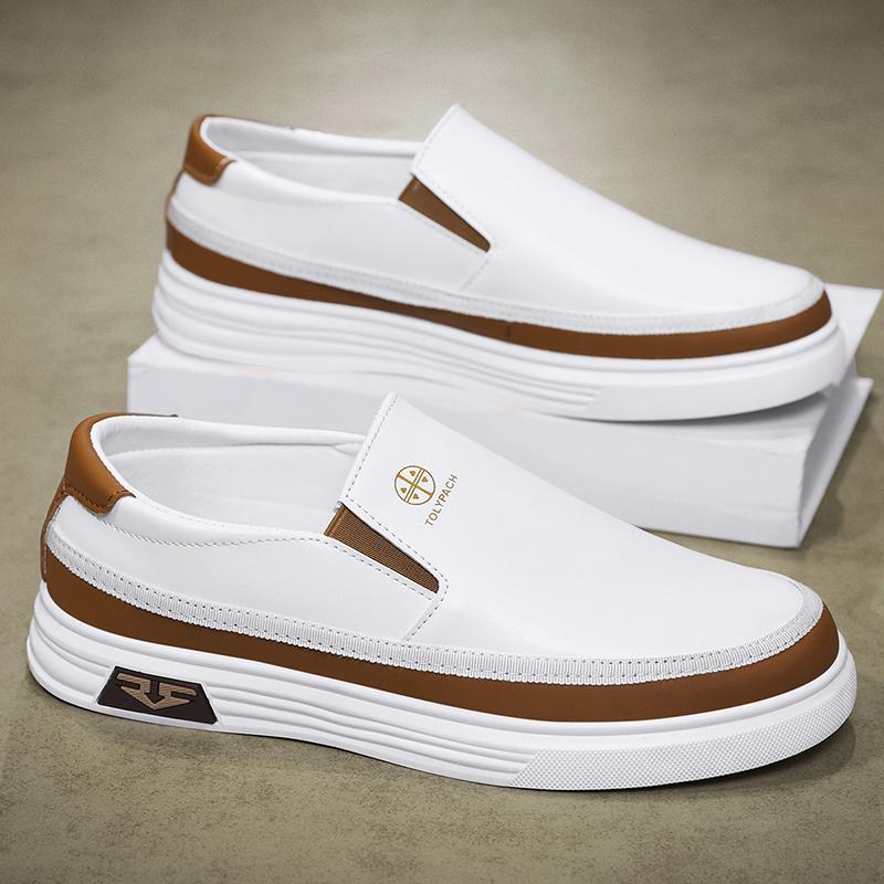 Men\'s White Slip-On Platform Loafers - Minimal Casual Style Men main image 4