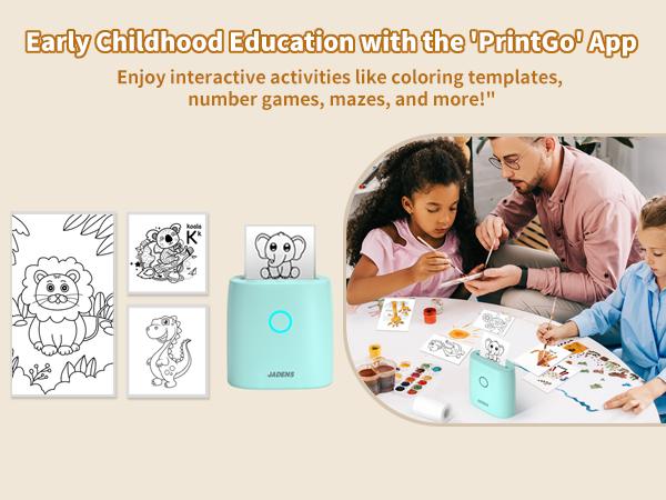 Jadens 2 inch Sticker Paper or Thermal Paper for JD21 Pocket Printer