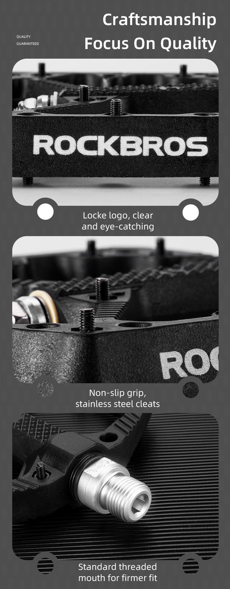 ROCKBROS Mountain Bike Pedals Flat MTB Pedals Nylon Fiber Bicycle Platform Pedals ROCKBROS Mountain Bike Pedals Flat MTB Pedals Nylon Fiber Bicycle Platform Pedals