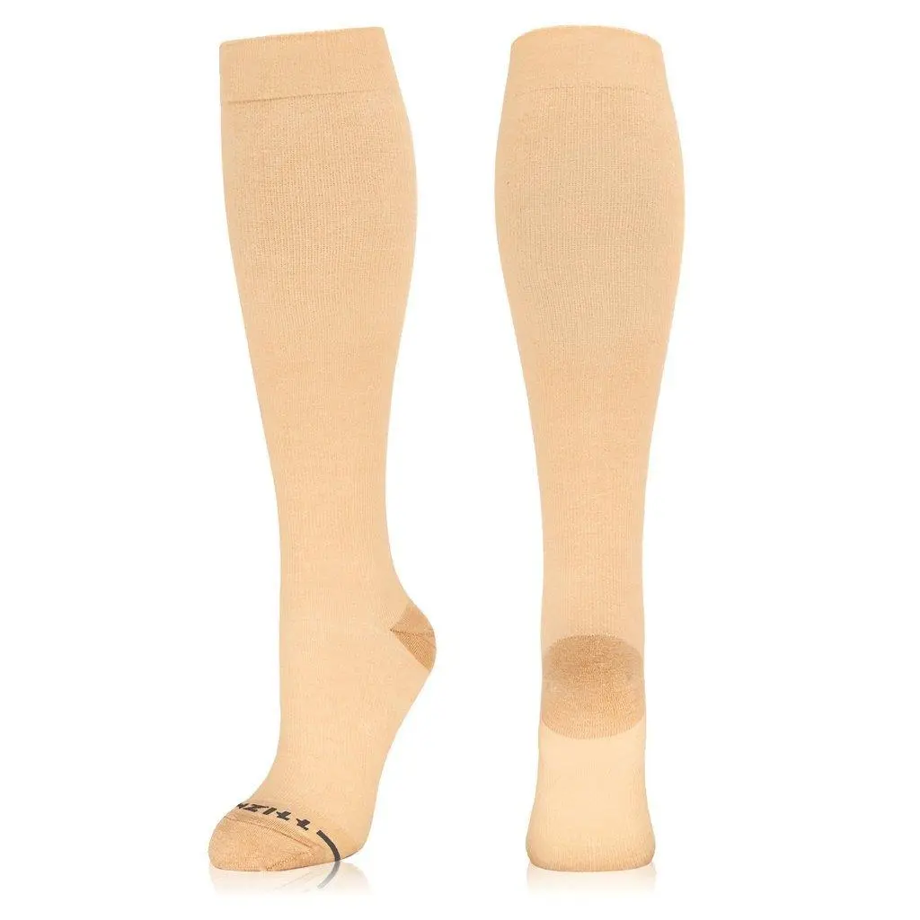 Compression Dress Socks (15-20mmHg) Copper-Infused - Nude