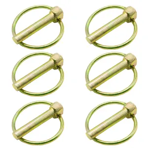 6 Pcs of Lynch Pin Assortment (5/16”x1-3/4”) for Trucks, Tractors, Trolleys, Lawn Mowers, & Trailers