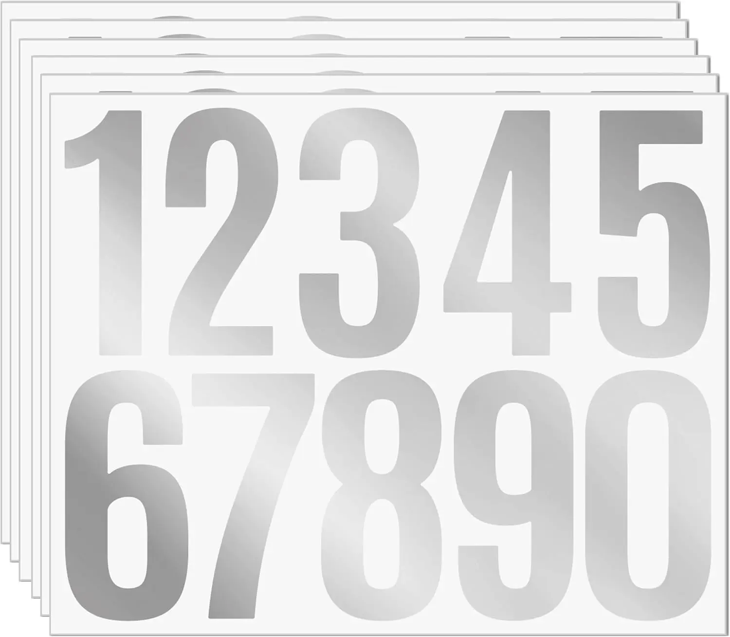 Durable Adhesive Vinyl Number Stickers - 60-Count, 3-Inch (0-9), Address Labels for Mailbox Labeling, DIY Crafts, Office Stationery Labeling Machine Compatible, Event Decor