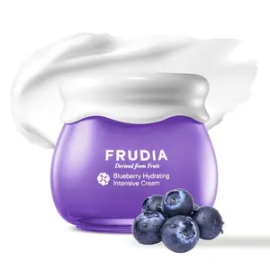 FRUDIA Blueberry Hydrating Intensive Face Cream, 1.94 oz – Deep Moisturizer with 69% Blueberry Extract and Panthenol for Dry Skin | Vegan and Cruelty Free