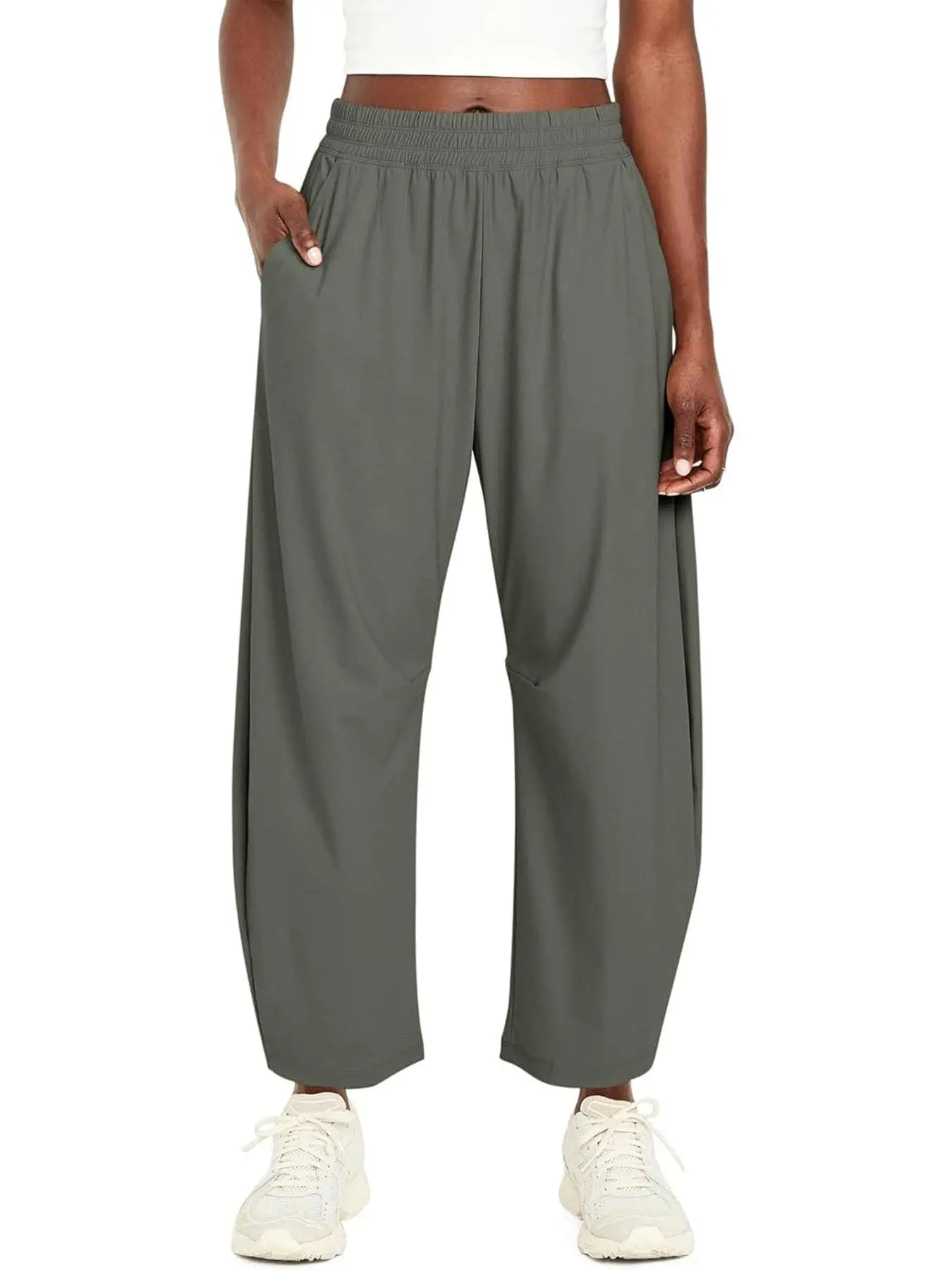 Barrel Leg Jogger Pants