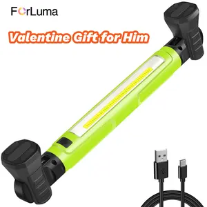 ForLuma Valentine Gift 3000LM Brilliant Work Light, 5200mAh Rechargeable Underhood Lighti with Magnetic Base & Hanging Hooks, Portable Cordless Light for Car Repair/Garage/Job site/Emergency, Waterproof Fireproof Flashlight, Boyfriend Huubby Father's Gift