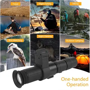 Digital Night Vision monocular Telescope，Day & Night Vision Monocular with 850nm IR Fixed 8-24X magnification, Camping Hunting Surveillance Wildlife Observation