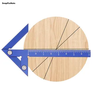 Snapfixmate Aluminum Imperial Circle Center Positioning, 45/90 Degree Positioning Ruler, Right Angle Positioning, Centerline Positioning, Multi-Function Arrow Ruler, High-Precision Measuring Ruler