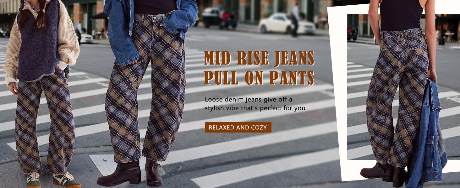 CHOUYATOU Women's Printed Wide-Leg Jeans Y2k Loose Mid-Rise Jeans in Soft Pink with Boho Floral Pattern Casual Denim Trousers SpringStatements CHOUYATOU Women's Printed Wide-Leg Jeans Y2k Loose Mid-Rise Jeans in Soft Pink with Boho Floral Pattern Casual Denim Trousers SpringStatements