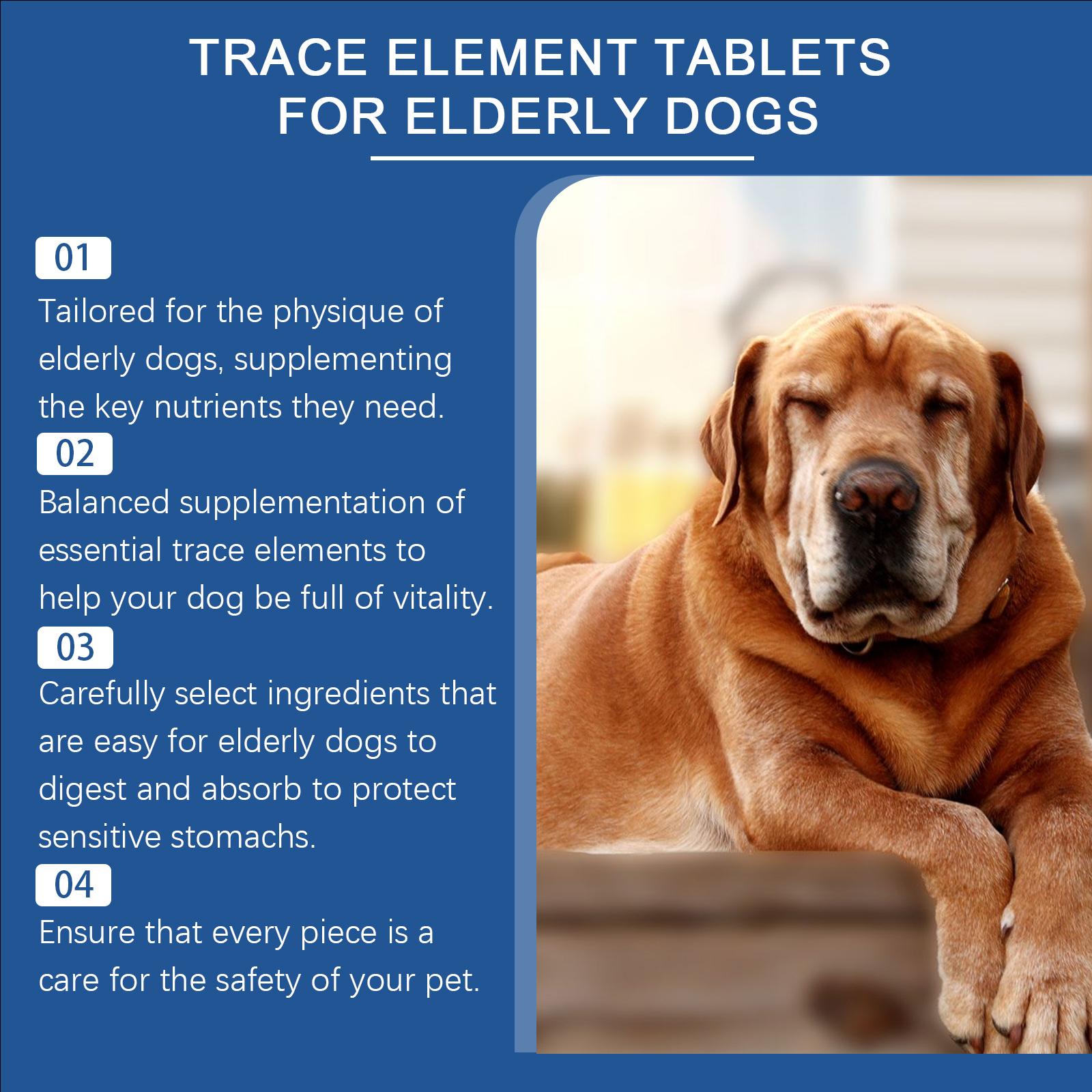 Senior  Elemental Minerals Tablets - Promotes Nervous System Health and Enhances Overall Well-being - Calcium Supplement for Senior Dogs - Calcium Tablets for Senior Dogslitter pellets, spray, litter tray, litter box, removal