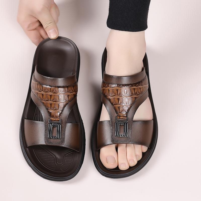 DINAOR Men’s Summer Outdoor Slippers – Casual, Non-Slip, Durable