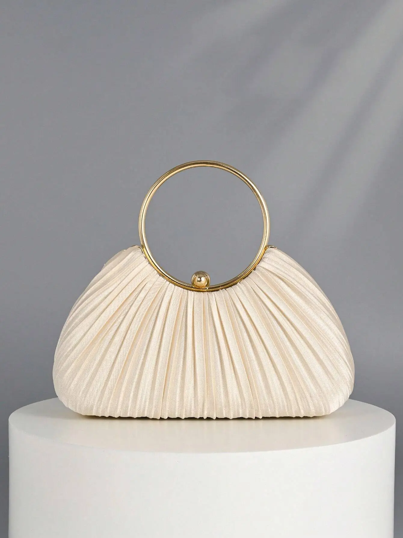 Women's High-End Metallic Evening Bag, Luxury Leather Banquet Clutch, Glamorous Shiny Formal Clutch Purse Suitable For Gown, Ball, Party, Wedding, Bride, Bridesmaid, trendy handbag,Perfectly Matching With Bridal Party,Clutch Bag For Wedding