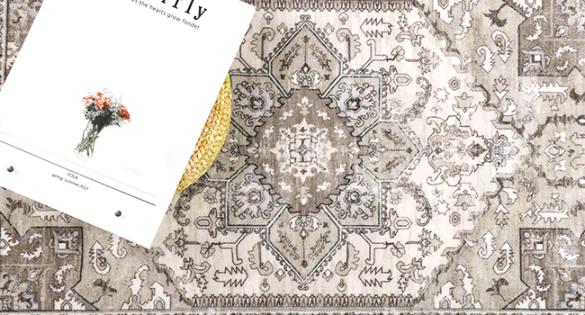 LOKHOM Vintage Kitchen Rug Sets of 3 Soft Non Slip Mats Washable Runner Rugs Farmhouse Rug Vintage Decor Original Family Home Set Bohemian Style 20"x32"+20"x48"+20"x59" Polyester TPR Backing Durable Practical