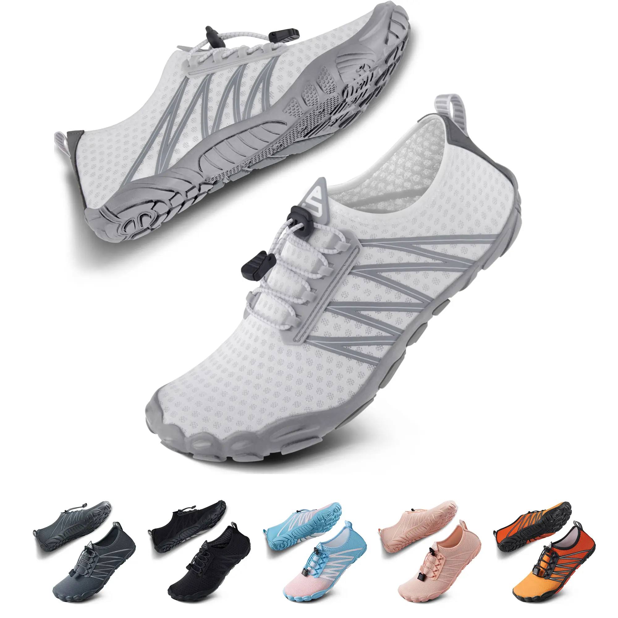 SEEKWAY Unisex Quick-Dry Breathable Water Shoes, Aqua Socks for Beach & Pool, Barefoot Design for Hiking Kayaking Surfing SP001 (Unisex Sizes)