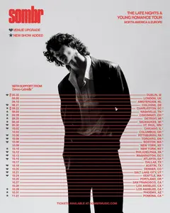 Sombr The Late Nights And Young Romance Tour Dates 2025 North America Poster