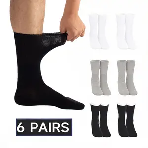 6 Pairs Premium Diabetic Socks – Soft, Loose & Non-Binding Fit for Men & Women | Gentle on Sensitive Feet, No Tight Elastic, All-Day Comfort | A Thoughtful Gift for Family, Elders & Friends