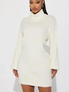 Karina Sweater Mini Dress - Cream