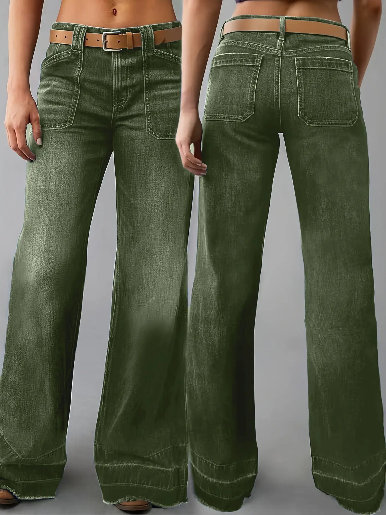 Women's High Waist Loose Straight Leg Denim Jeans Bottoms, Comfortable Casual Style, Perfect for Daily Wear and Outdoor Activities, T-chic Button