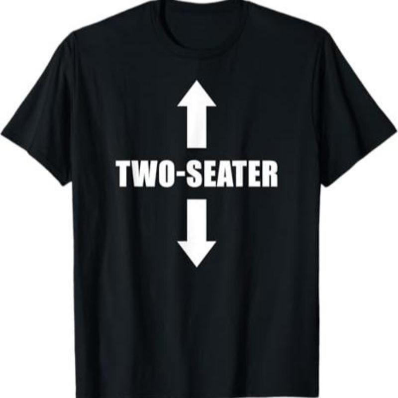Vintage Two Seater Arrows Funny College Humor Shirt Sarcastic Mens Tee Cool Gift for Him and Women