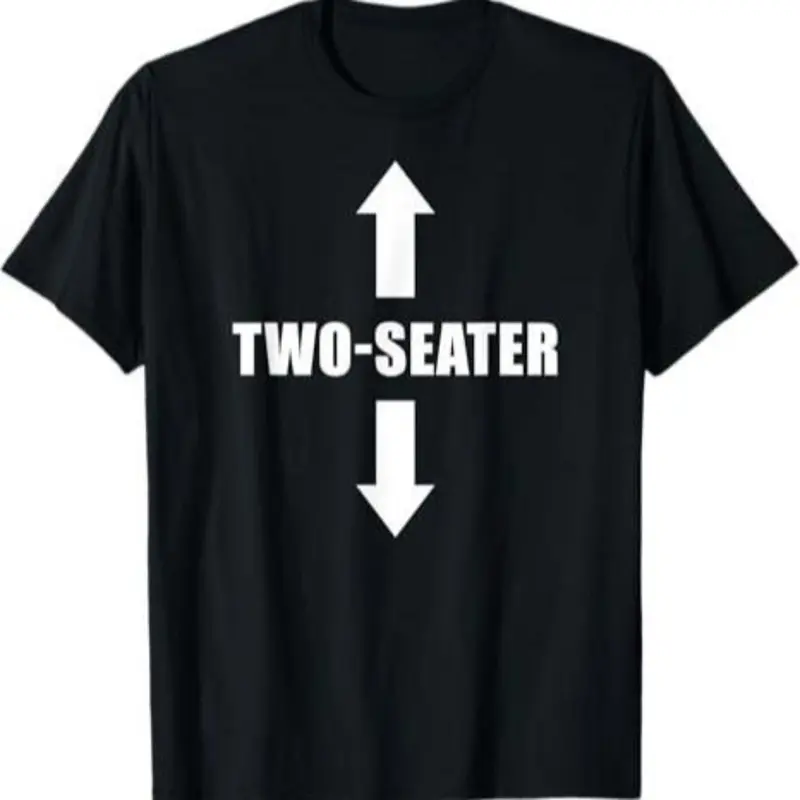 Vintage Two Seater Arrows Funny College Humor Shirt Sarcastic Mens Tee Cool Gift for Him and Women