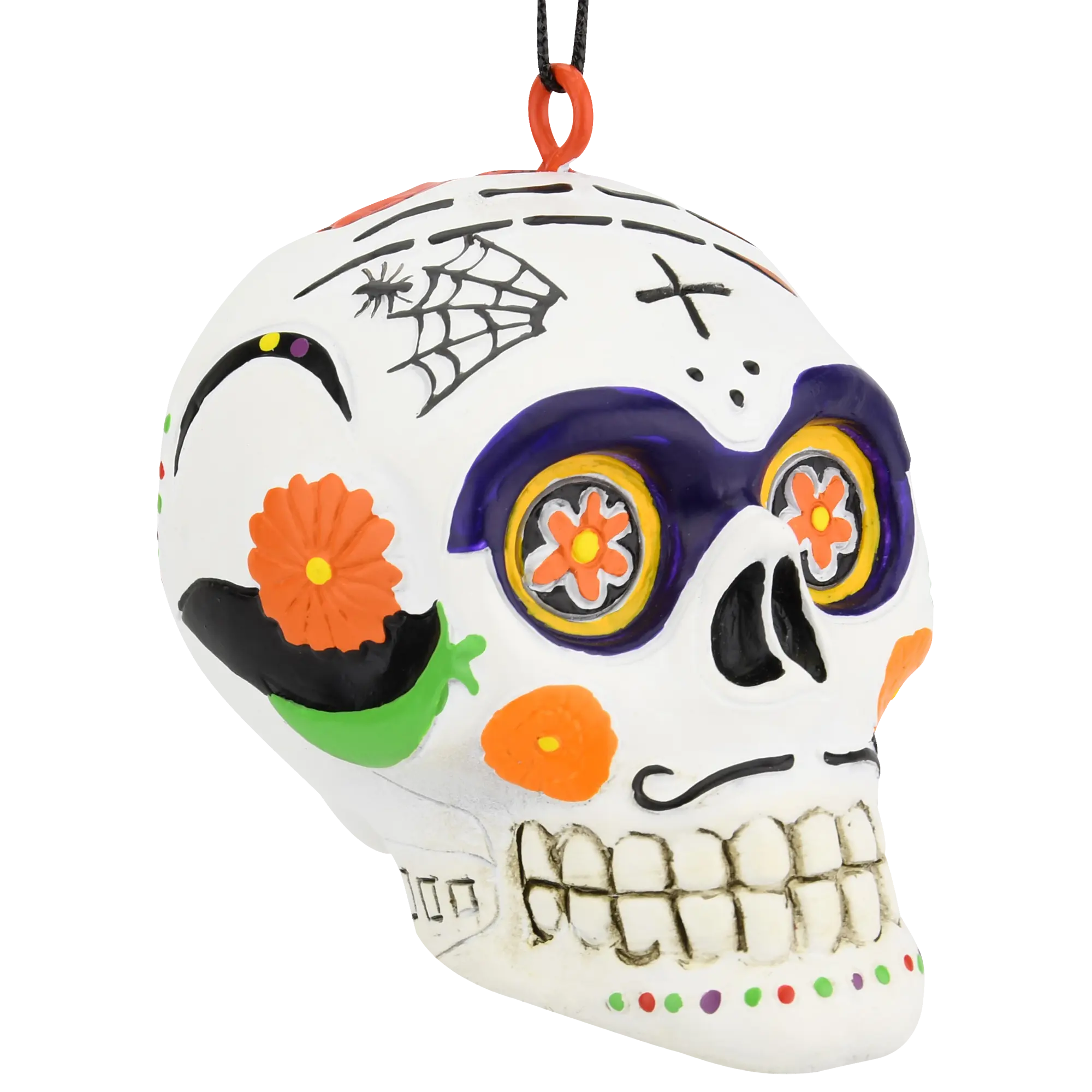 Tree Buddees Day of the Dead Sugar Skull Halloween - Christmas Ornament, Hand-Painted Quality Resin Gift Tree Decoration 2.5" x 2" Unopened Collectors Retail Box indoor spooky home decor props