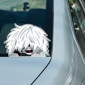 Ken Kaneki Vinyl Sticker, Tokyo Ghoul Anime Peeker Sticker, Car Laptop Notebook Decal