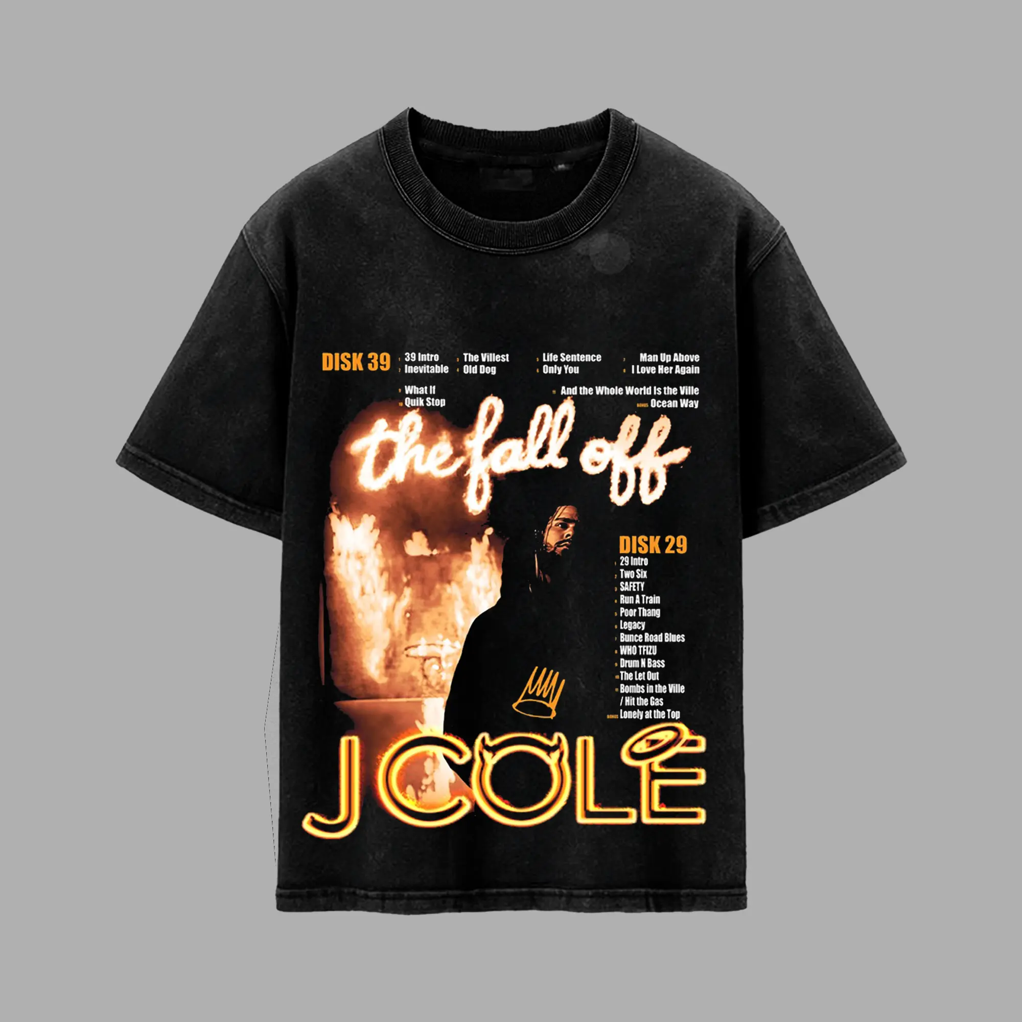 J. Cole - The Fall-Off 'Disc 29, Disc 39' Graphic High-quality