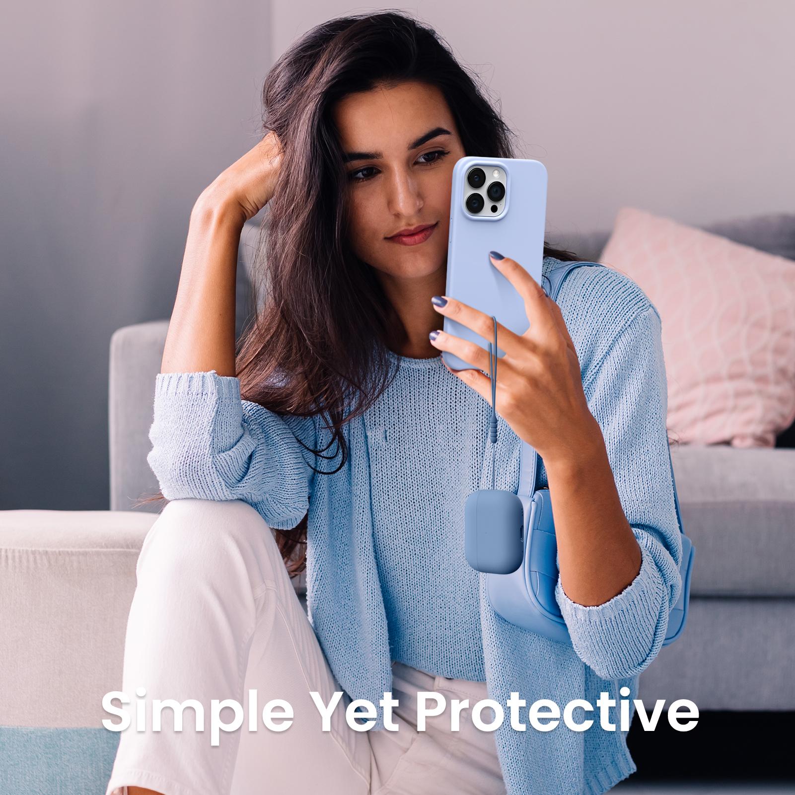 [CASE ONLY] ORNARTO Compatible with AirPods Pro 2 Case 2022, Protective Soft Silicone for AirPods Pro 2nd Generation Case, Front LED Visible Skin Cover Accessories Handheld