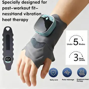 Upgraded Hand Massager 5 Modes 9 Levels Heating for Hands Wrist Portable Therapy Arthritis Carpal Tunnel Relief Gift for Men Women New Year father mother day present