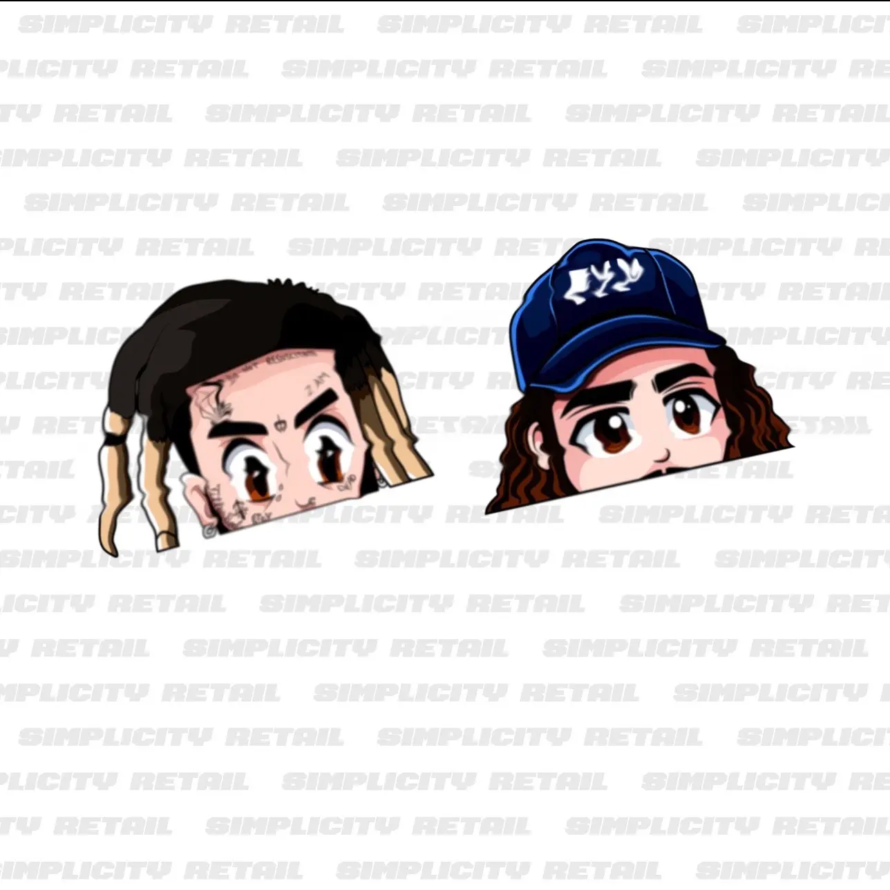 $B peeker stickers